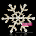 Costume grande fleur flocon de neige Broche en cristal à cristaux liquides